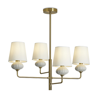 Люстра на штанге Freya Ceramics / Керамикс FR2029PL-04BS