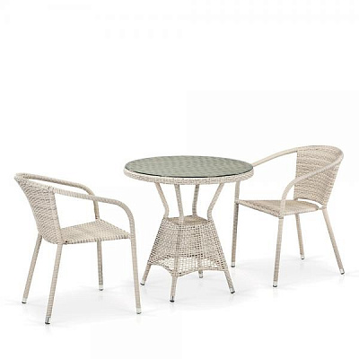 Комплект мебели из ротанга Afina Garden T705ANT/Y137C-W85 2Pcs Latte Бежевый