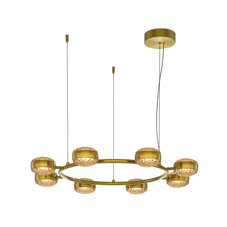 Подвесная люстра Maytoni Mind / Майнд Латунь, Янтарный MOD299PL-L80BS3K