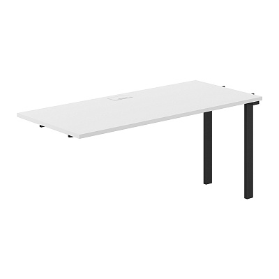 Секция раб. станции s-b-s NORDEN Призма 3200х700х750 PR.268.WH.P59.BL Белый Снег/Черный