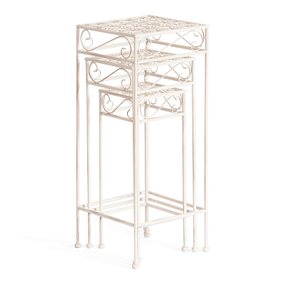 Столики Secret de Maison BEAUTY / БЬЮТИ набор из 3-х штук ( mod. PL08-9993 ) antique white