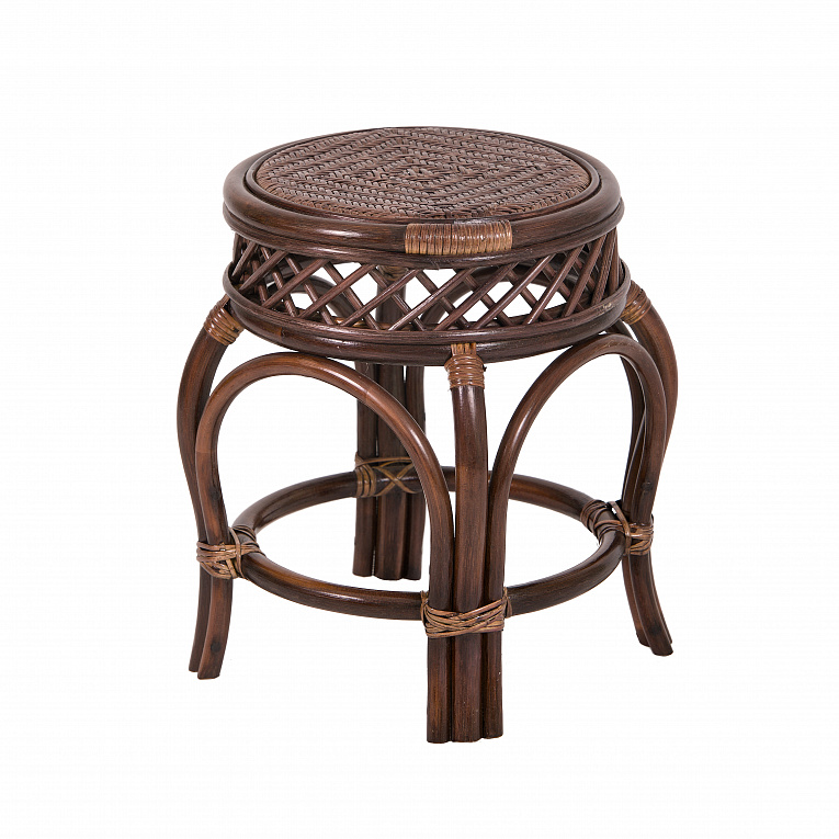 Табурет из ротанга 12 16 темно-коричневый
