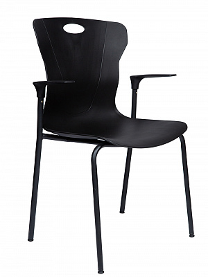 Стул офисный NORDEN Сэвэн блэк / Seven black с подлокотниками черный 388 black