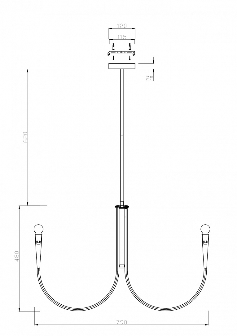 Люстра на штанге Freya Branches / Бранчес FR5253PL-08N