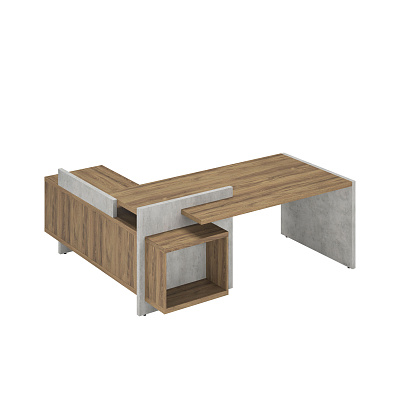 Cтол руководителя NORDEN Вуд Стоун / Wood&Stone правый (2000х1798) СФ-531211
